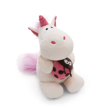NICI Kuscheltier Einhorn Theodor mit Marienkäfer 25cm schlenkernd GREEN