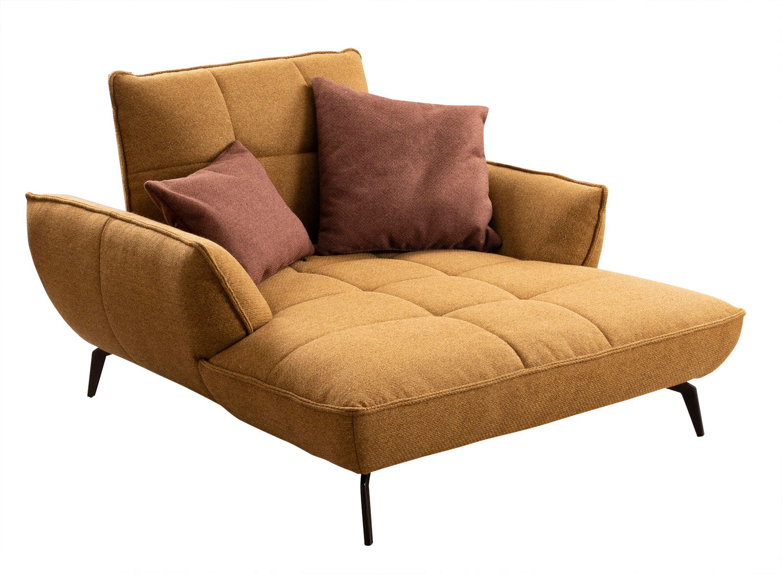 vito Longchair Loveseat TICONA 139 cm mustard