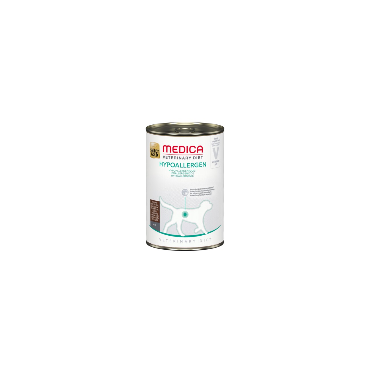 SELECT GOLD Medica Nassfutter Hund Adult Hypoallergen, Pute 6x400 g