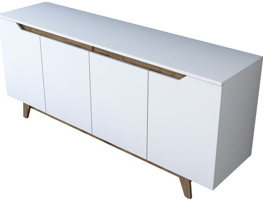 CONCEPT1 - Bahut Gd102 1874 noyer blanc 180 x 45 x 78,6cm