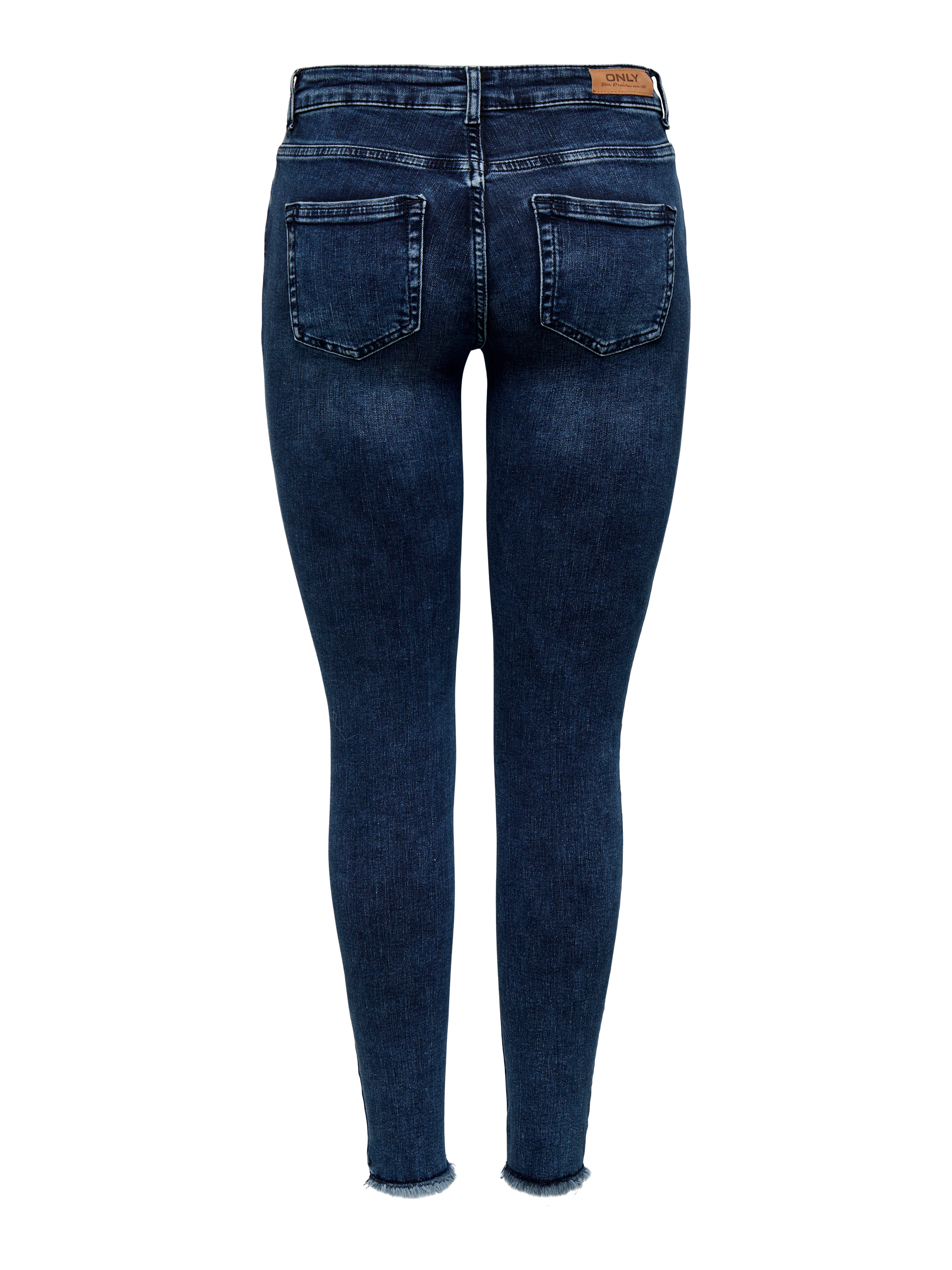 ONLBLUSH Mittlere Taille Skinny Fit Jeans Dark Blue Denim