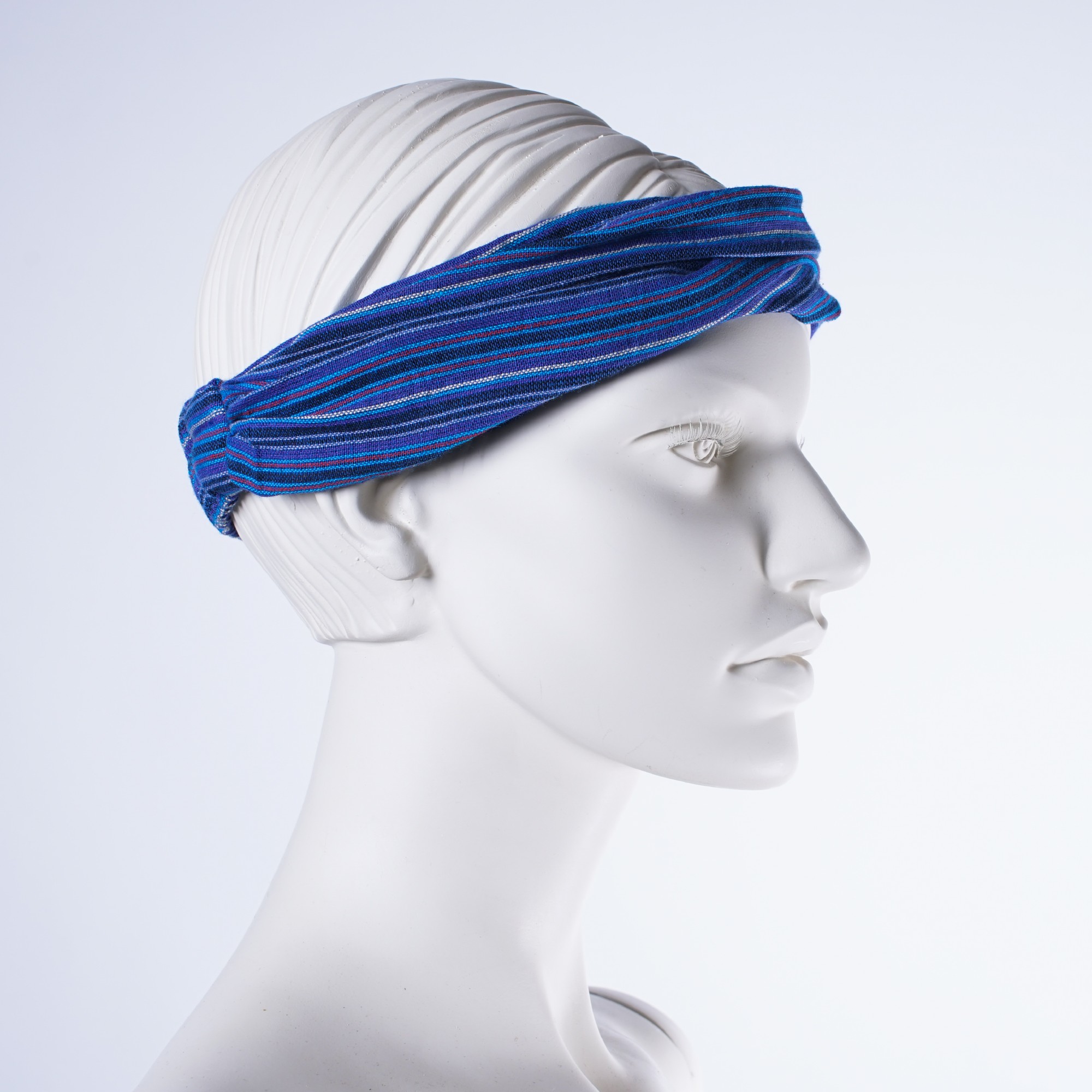 Haarband 'New York', aus 100% Baumwolle, blau günstig bestellen