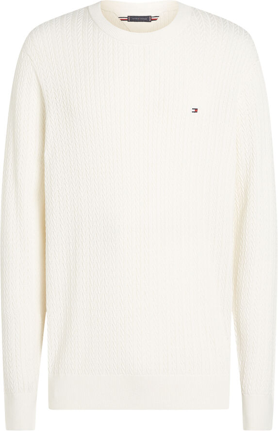 Tommy Hilfiger HERRINGBONE STRUCTURE C NK Ivory petal