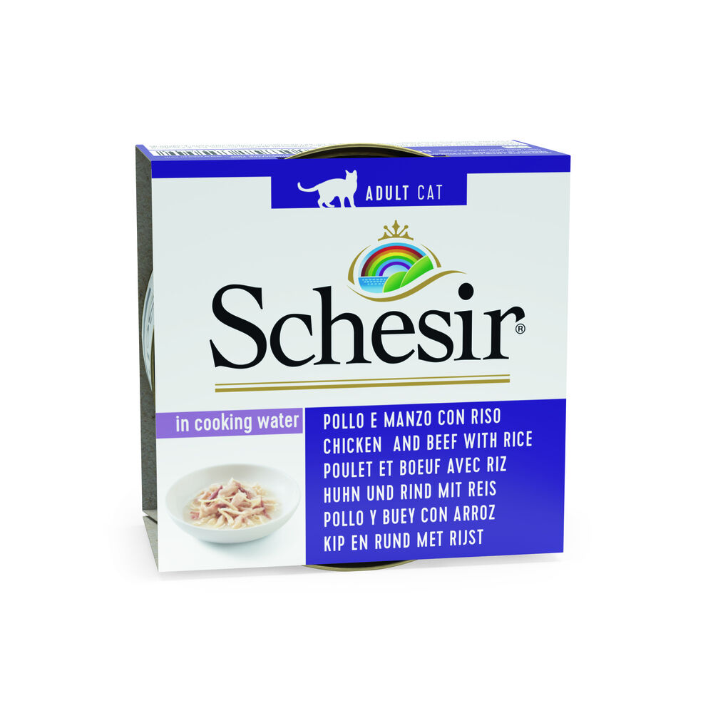 Schesir - Kattenvoer in water gekookt - 85 Gram - rund, kip