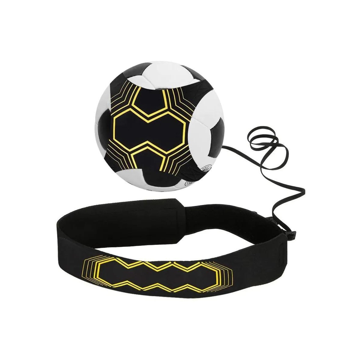 Elastisk treningsstrikk for fotball gul / svart