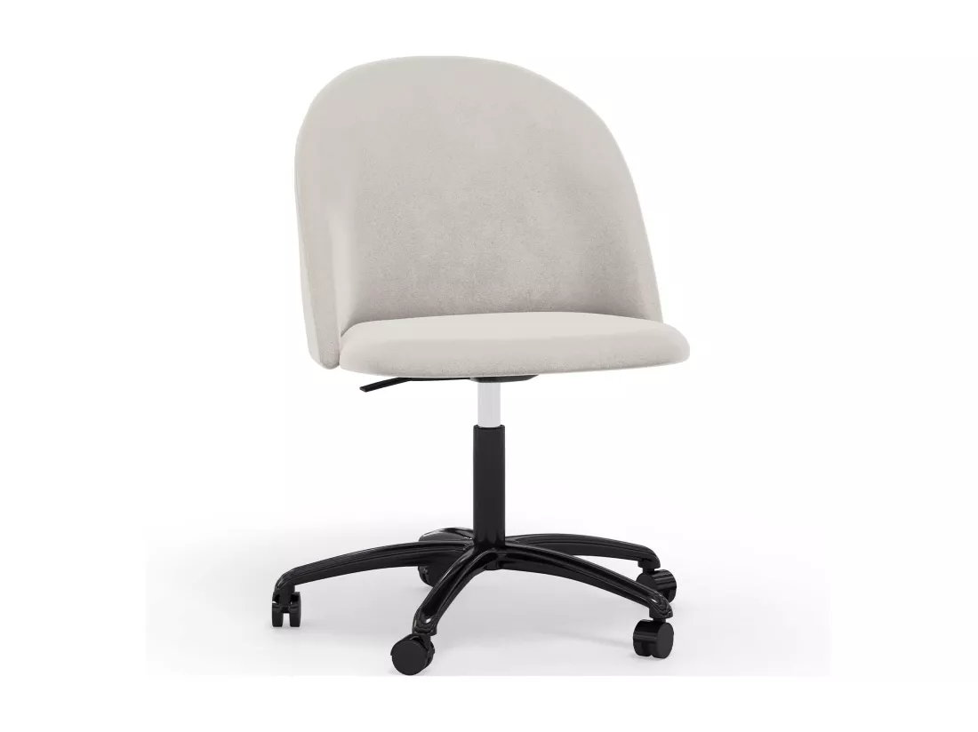 Chaise de Bureau Rembourrée - Velours - Evelyne Beige