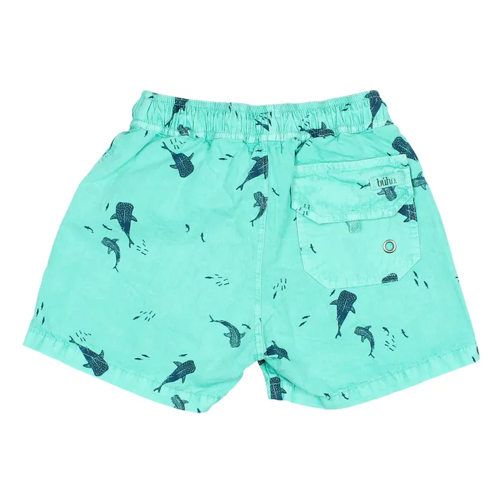 Búho Short de Bain Coton Bio Ocean | Vert