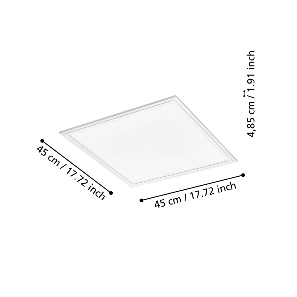 EGLO - Salobrena-Z panel hvid 45x45 - TW - Zigbee, Bluetooth