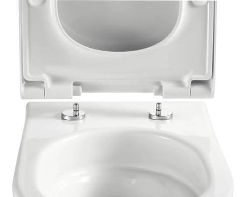 Jungborn wandclosetset ONE 53, randloos, glanzend wit, met toiletzitting met Turbo-Flush-technologie