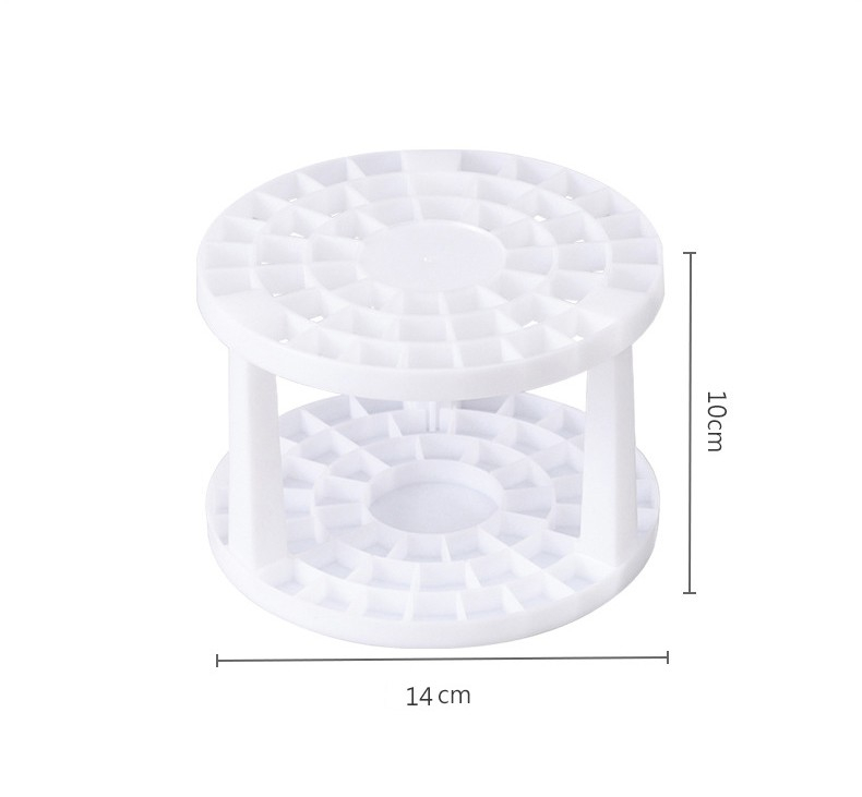 (Ø14cm) Beauty Make Up Pinsel Organizer Kosmetikpinsel Ständer 48 Fächer - Weiss