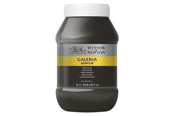WINSOR Galeria Acrylic 1L Ivory Black 331