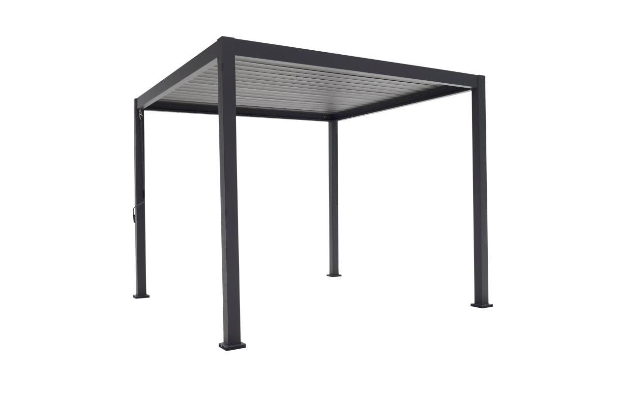 Alu/Stahl-Pergola, Anthrazit 300 x 300 x 240 cm<br>Freistehender Pavillon