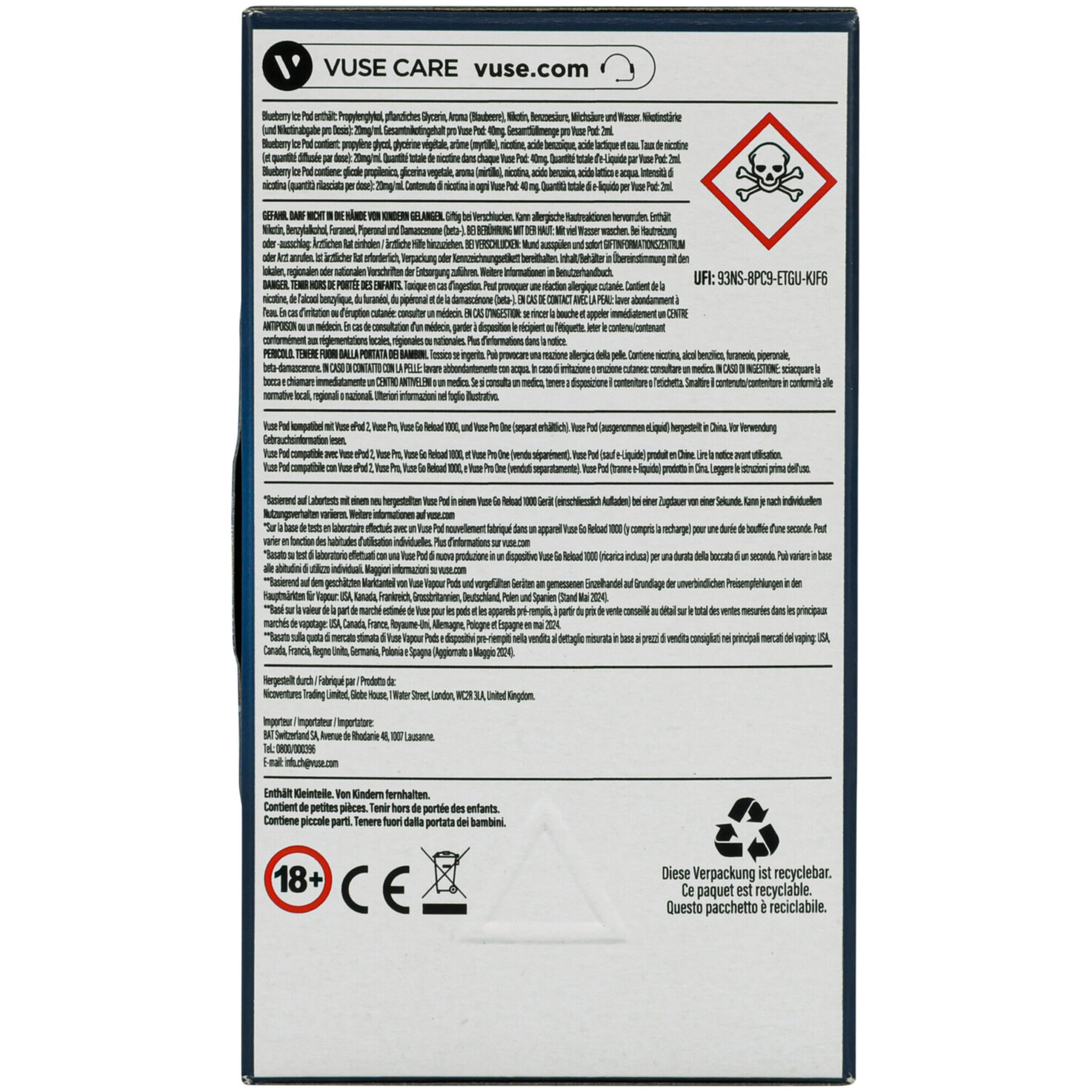 Vuse Pod Blueberry Duo