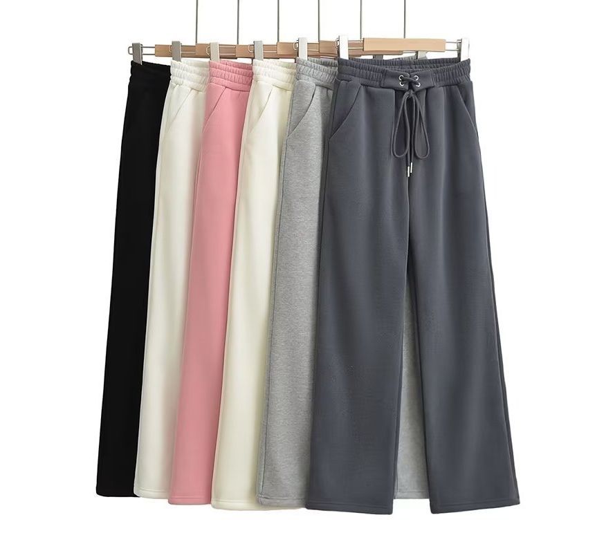 Morhan - Rechte joggingbroek met elastische taille en fleecevoering