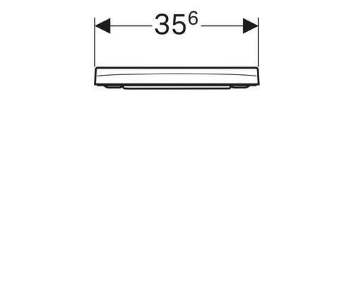 GEBERIT toiletzitting Smyle Square wit antibacterieel met soft-close mechanisme 500687011