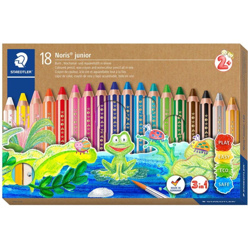 Crayon de couleur hexagonal Noris junior, étui