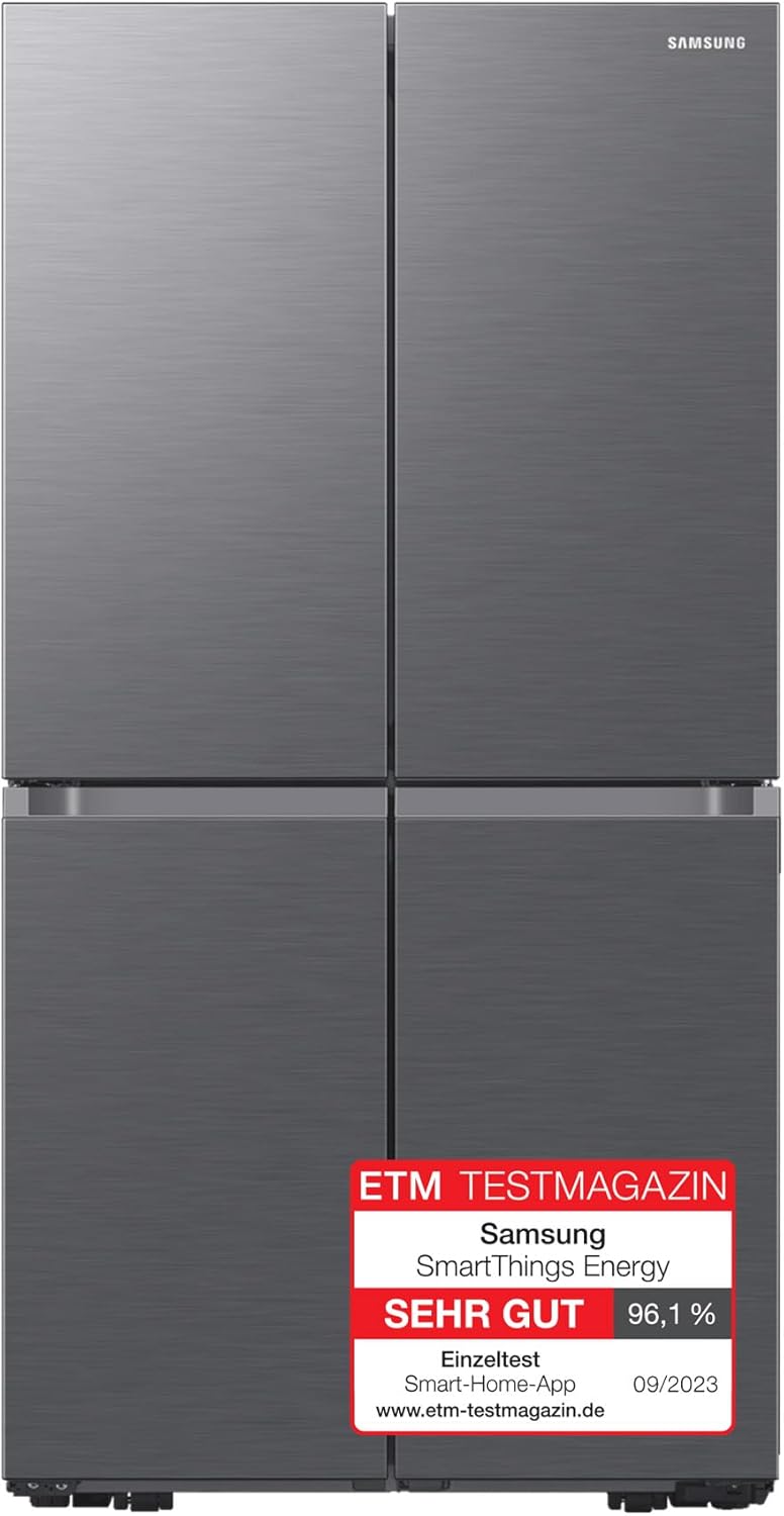 French-Door-Kühlschrank mit Gefrierfach, 178 cm, 649 l, AI Energy Mode (SmartThings), Auto Ice Maker, No Frost+, Edelstahl-Look, RF59C701ES9/EG