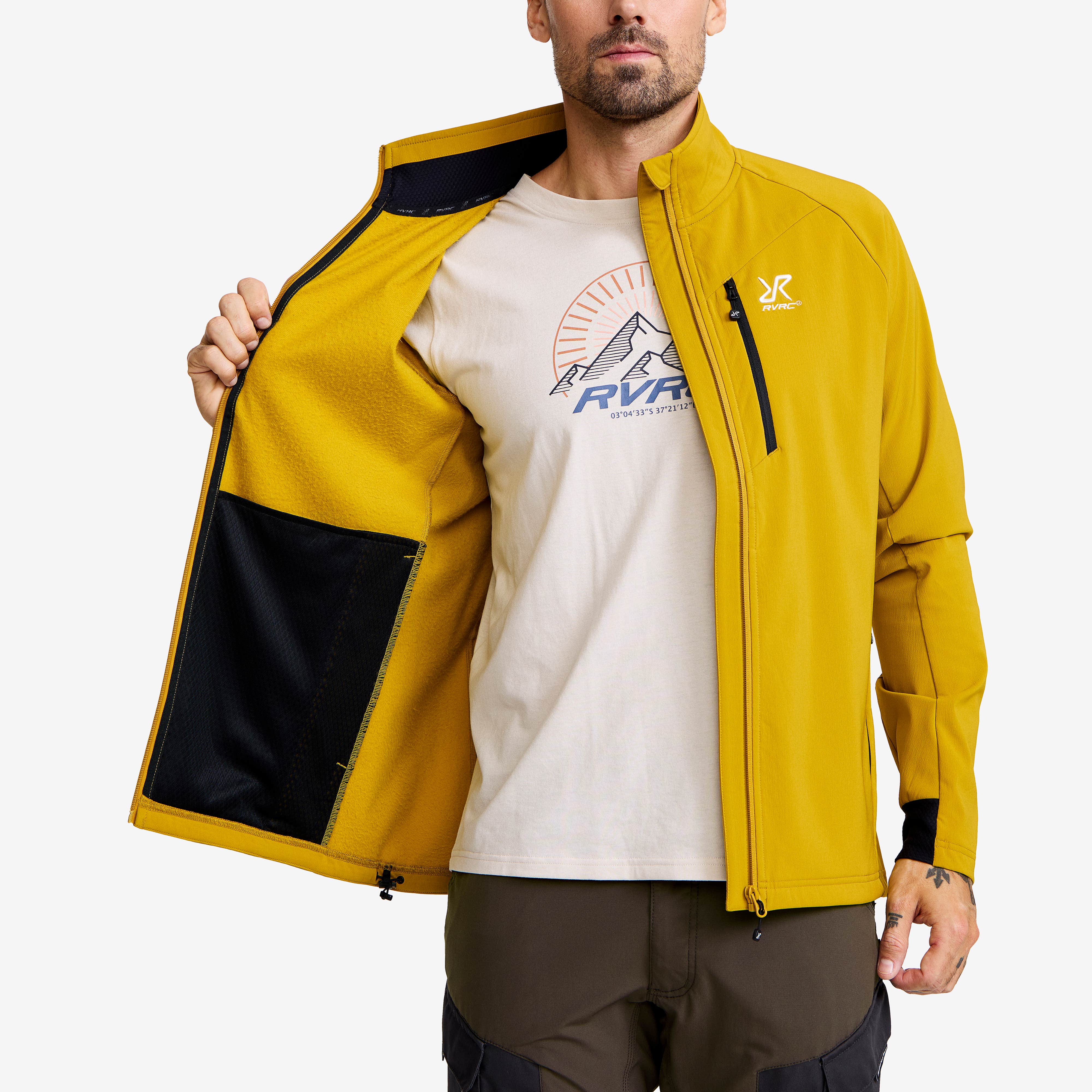 Exciter Light Softshell Jacket Herre Golden Palm