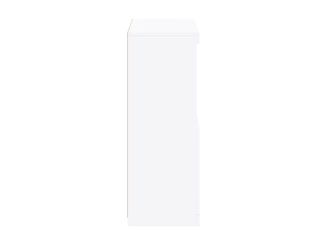 Armoire latérale avec éclairage LED blanc bois d'ingénierie