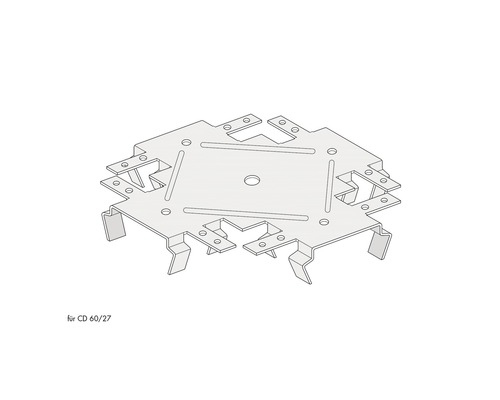 Knauf niveauverbinders 150 mm voor CD-profiel 60/27 mm, verpakking van 50 stuks.
