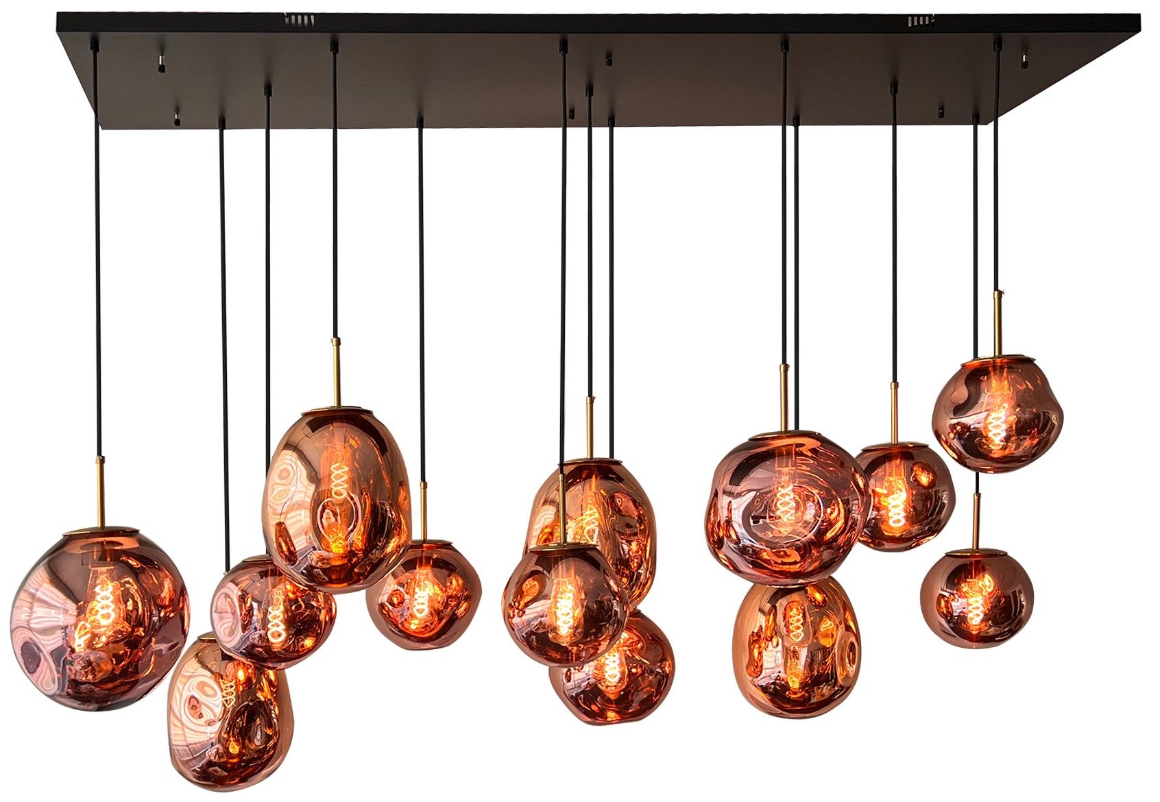 Hanglamp 13-lichts Rood Boaz B180 x D50 cm