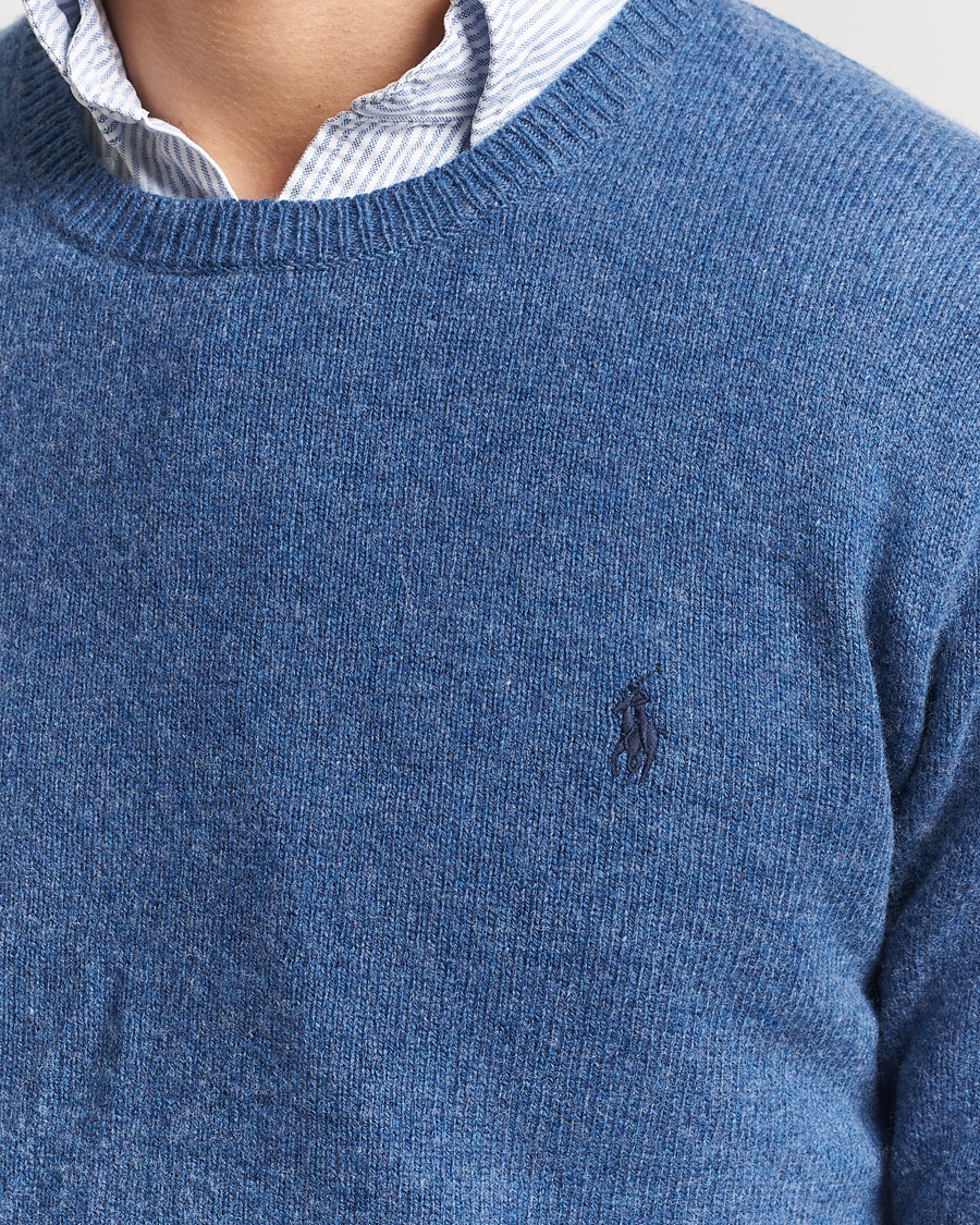 Polo Ralph Lauren Cotton/Wool Pullover Blue Salt Heather
