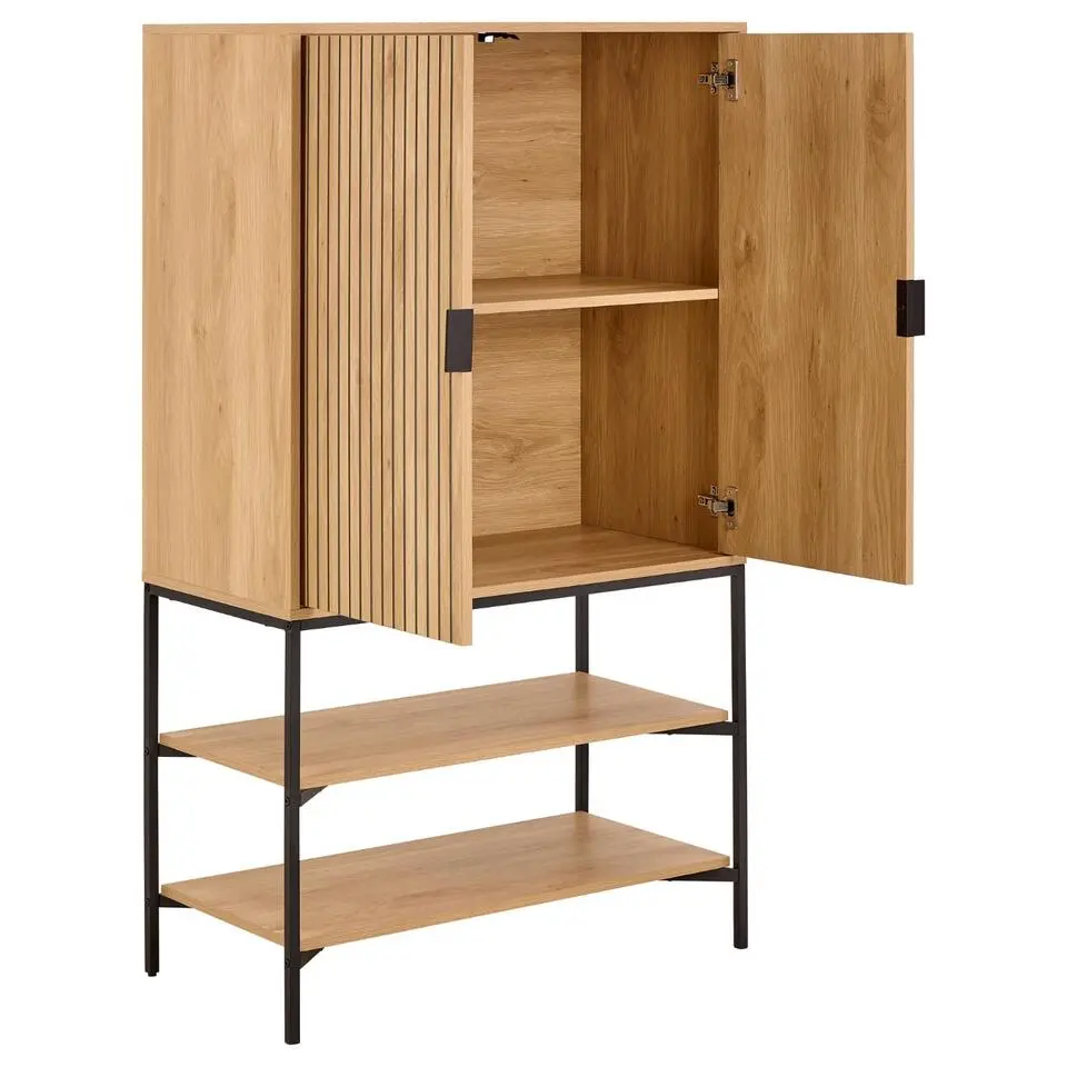 Wandkast Naturel Eikenlook - 80x40x140cm - Juna