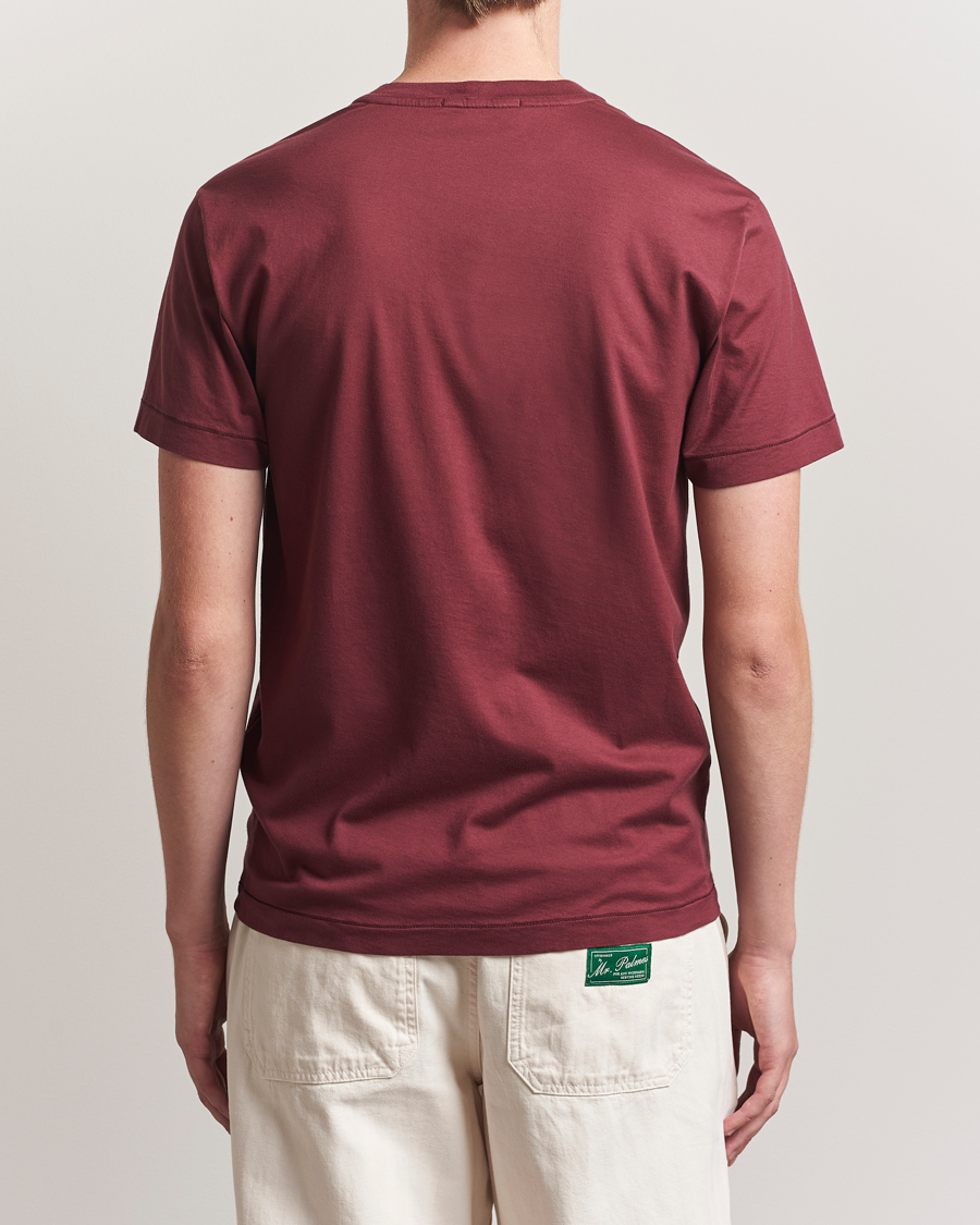 Stone Island Garment Dyed Cotton Jersey T-Shirt Burgundy