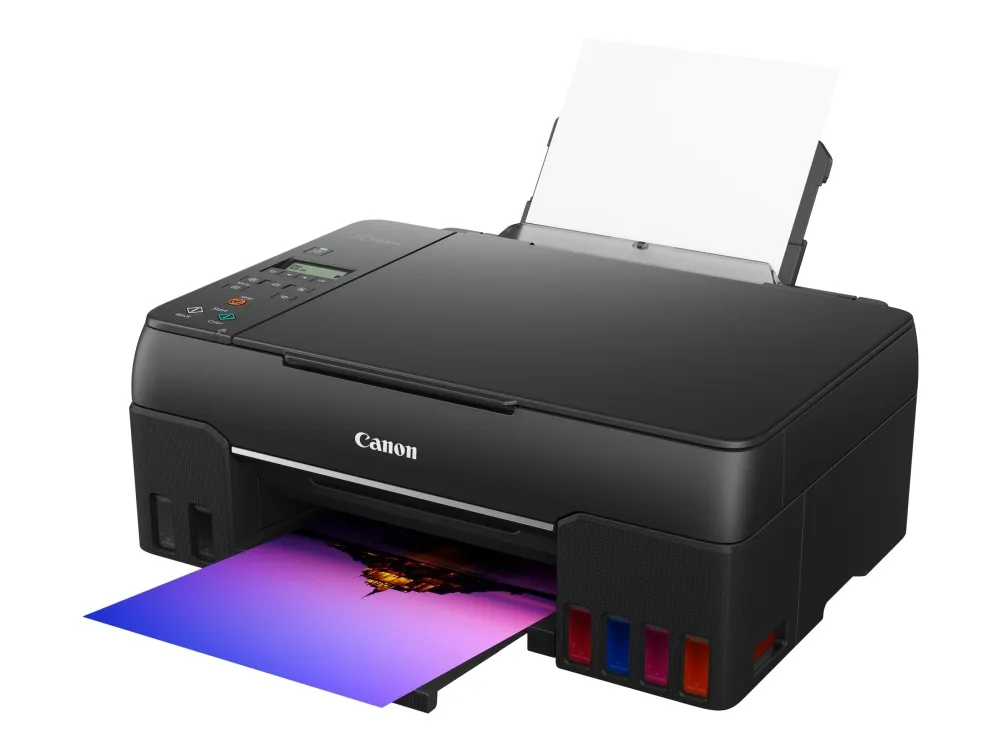 [OUTLET] - Canon PIXMA G650 - Multifunktionsprinter - farve - blækprinter - kan genopfyldes - A4 (210 x 297 mm), Letter A (216 x 279 mm) (original) - A4/Legal (medie) - op til 3.9 ipm (udskriver) - 100 ark - Wi-Fi(n), USB 2.0
