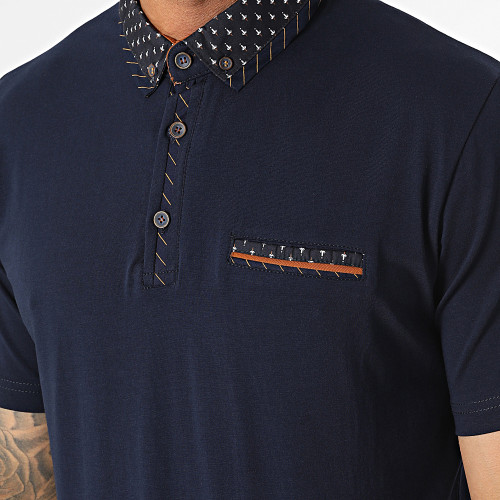 Polo Manches Courtes Bleu Marine