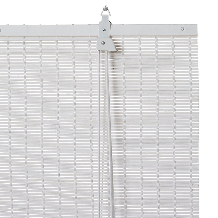 Store enrouleur bambou Colours Java blanc 180 x 180 cm