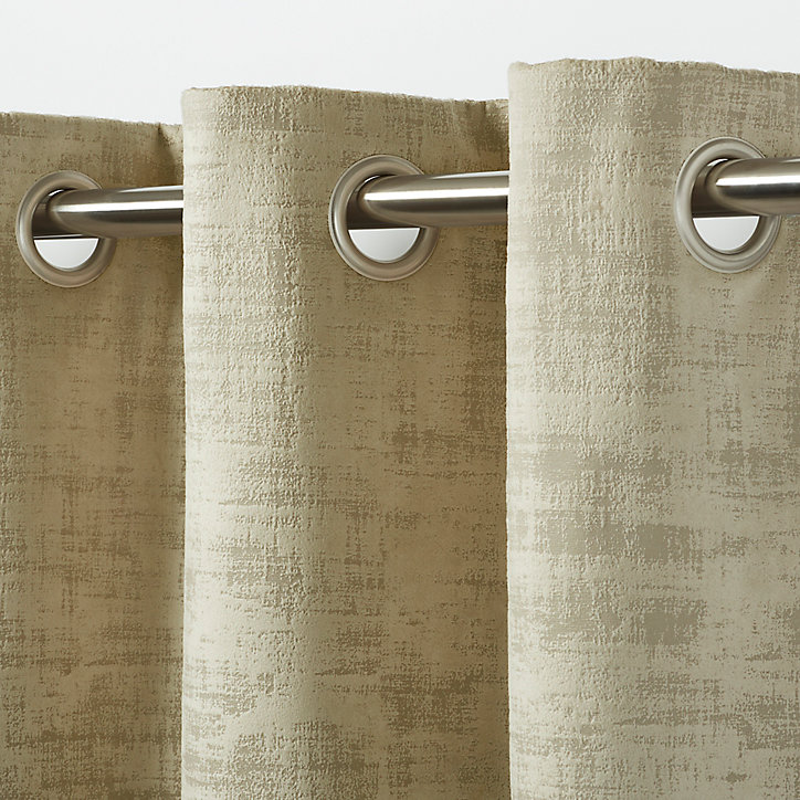 Rideau GoodHome Ruvor crème l.140 x H.260 cm