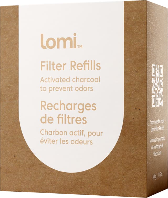 Lomi-Pela filterrefills 80150-LOMICHARCOAL (hvid)