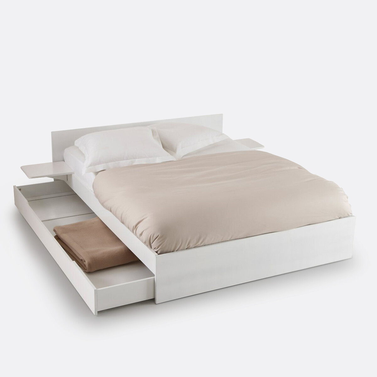 LA REDOUTE INTERIEURS<br>Cama com estrado de ripas, gaveta e prateleiras, Crawley