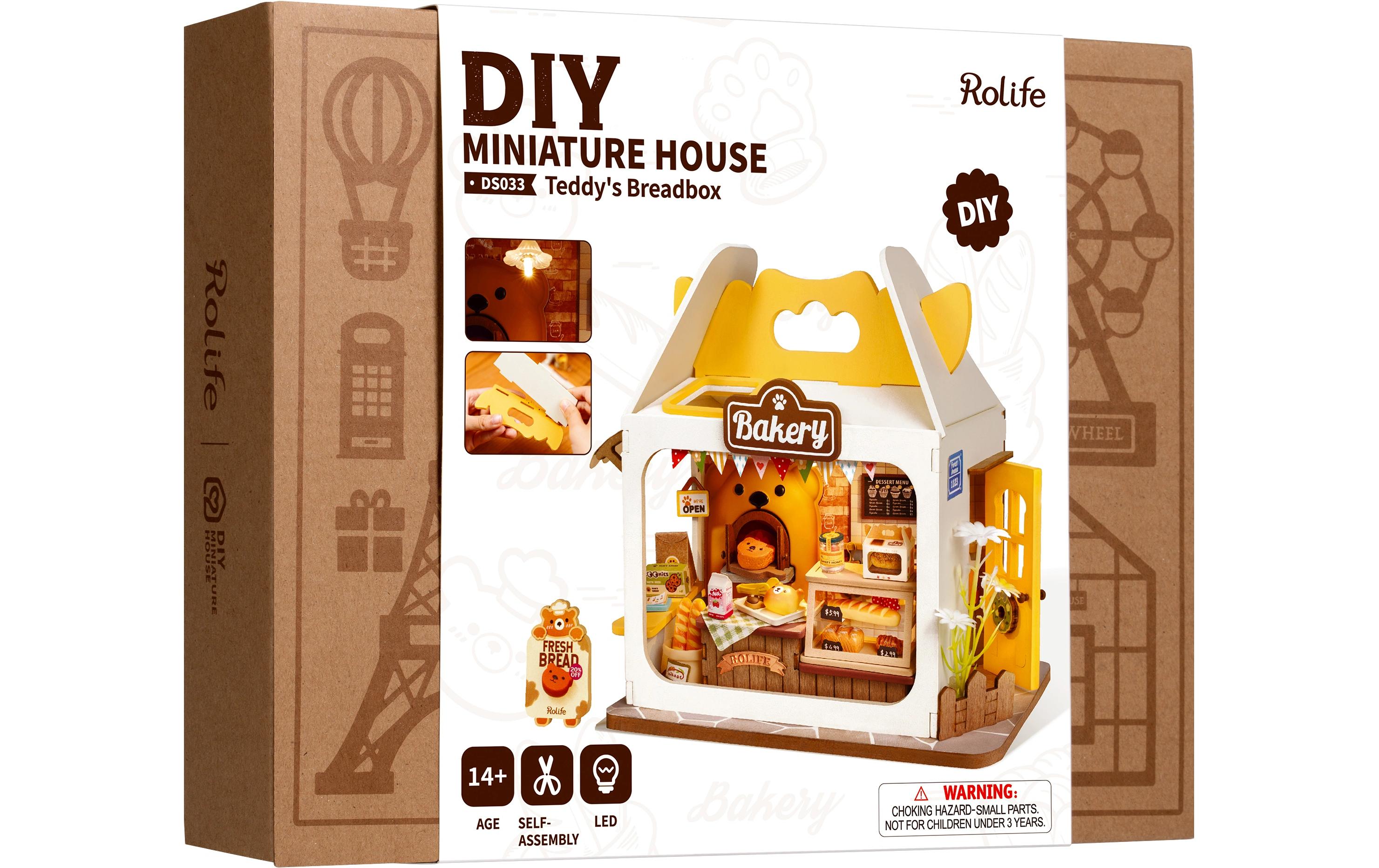 Bausatz Teddy's Brotbox3D-Puzzle aus lasergeschnittenen Holzteilen