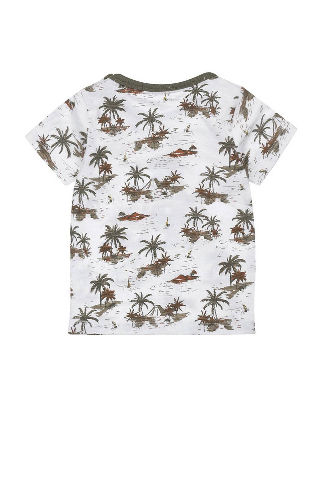 Dirkje T-shirt met all over print groen