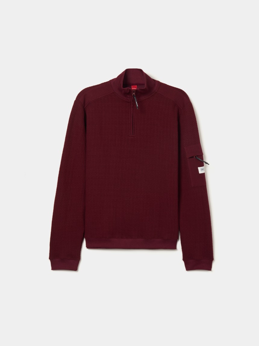 Sweater Manga Comprida com Fecho
