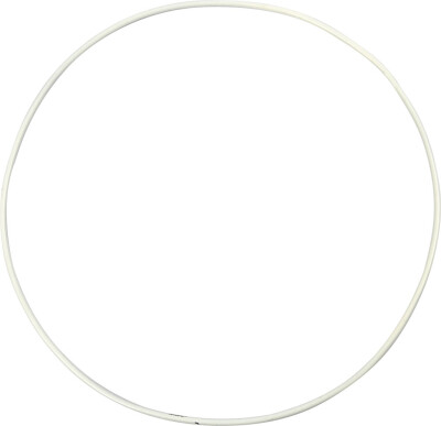 Metalring - Ø 20 CM - Tykkelse 3 MM - Hvid - 5 Stk