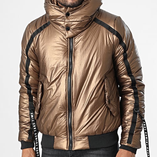 Veste Capuche A Bandes MNT-10022 Marron