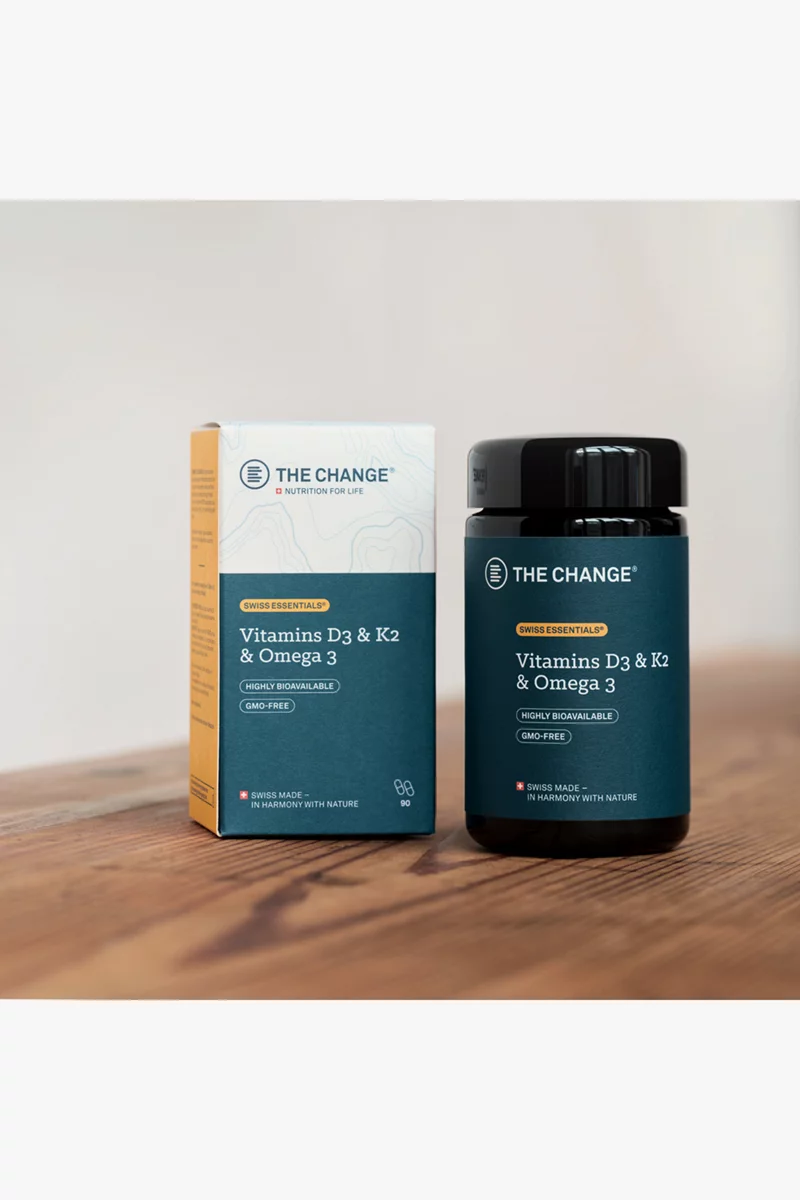 BE THE CHANGE Vitamins D3 & K2 & Omega 3 90 Kapseln