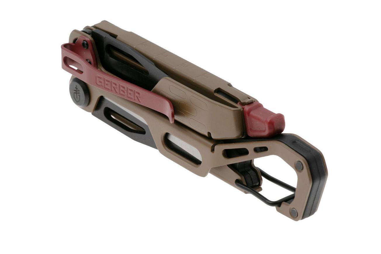 Gerber Stakeout Spark 1070226, Black Oxide Stainless Steel, Red/Coyote Brown, multitool