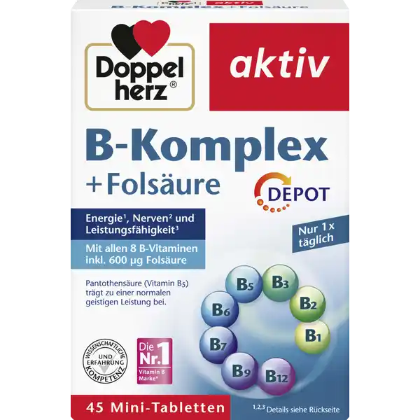 aktiv B-Komplex + Folsäure Mini-Tabletten
