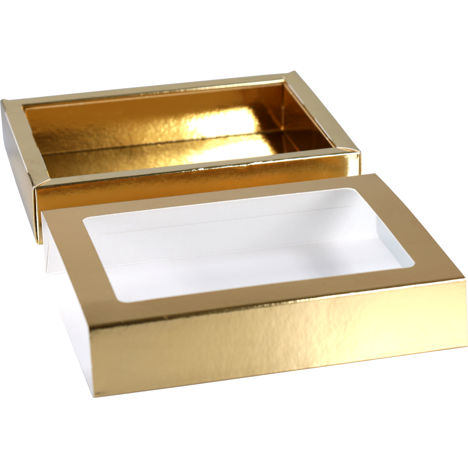 Chocoladeletterdoos, GK1, karton + PET, 129x89x24mm, Sinterklaas, goud