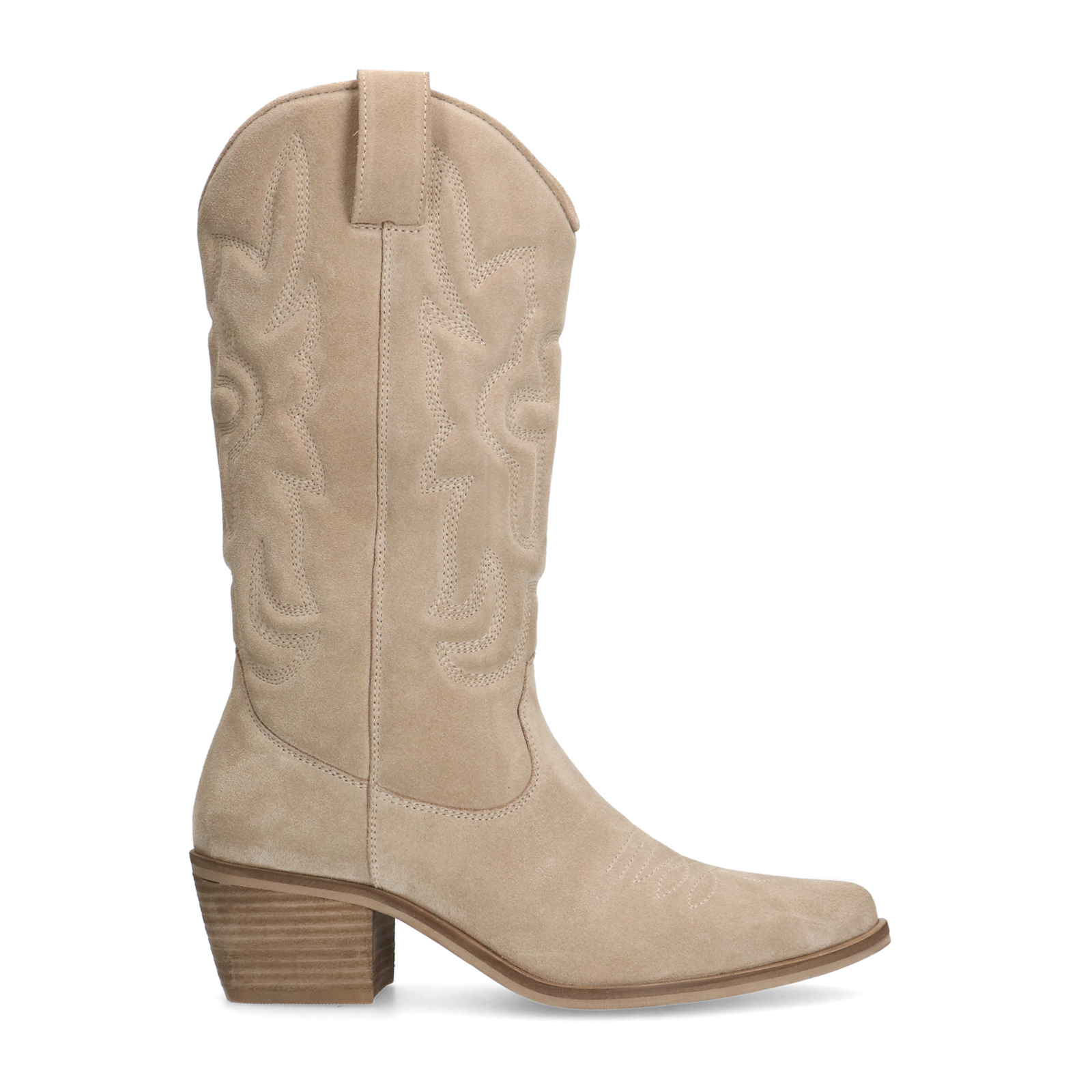 Beige suède cowboylaarzen