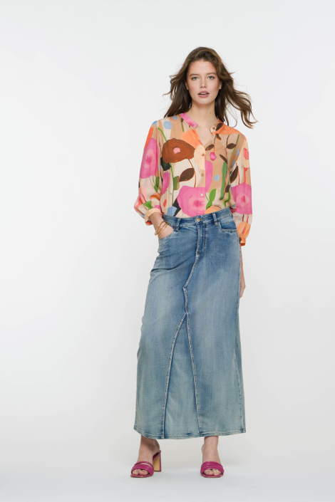 Geisha multi color dames blouse
