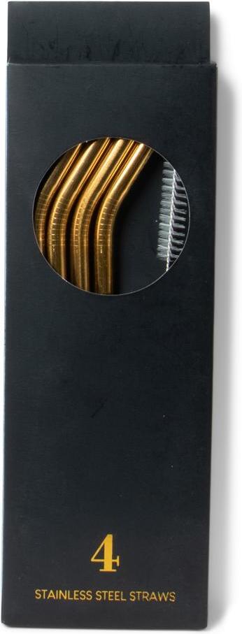 Senza rvs rietjes goud 5 stuks