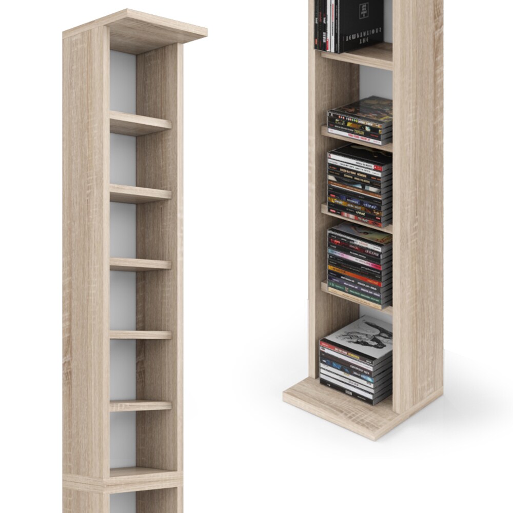 VICCO CD Regal DVD Ständer Sonoma Wandregal Hängeregal Bücherregal Büroregal