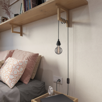 Plug-in hanglamp   fitting zwart