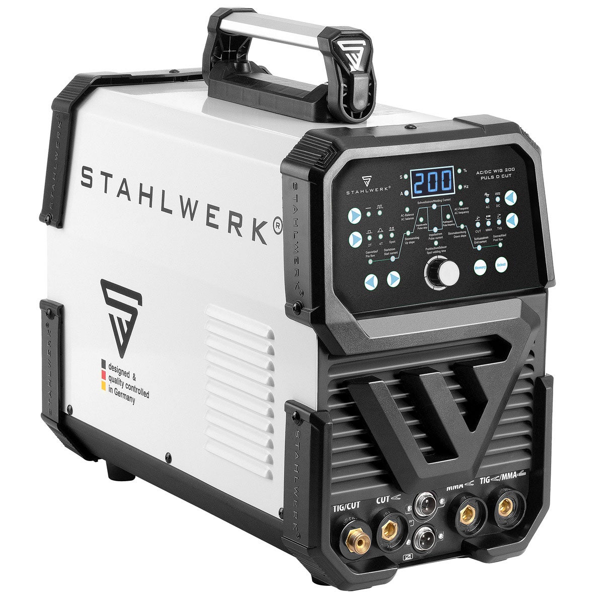 STAHLWERK 4-in-1 combinatielasapparaat AC/DC TIG 200 Pulse D CUT
