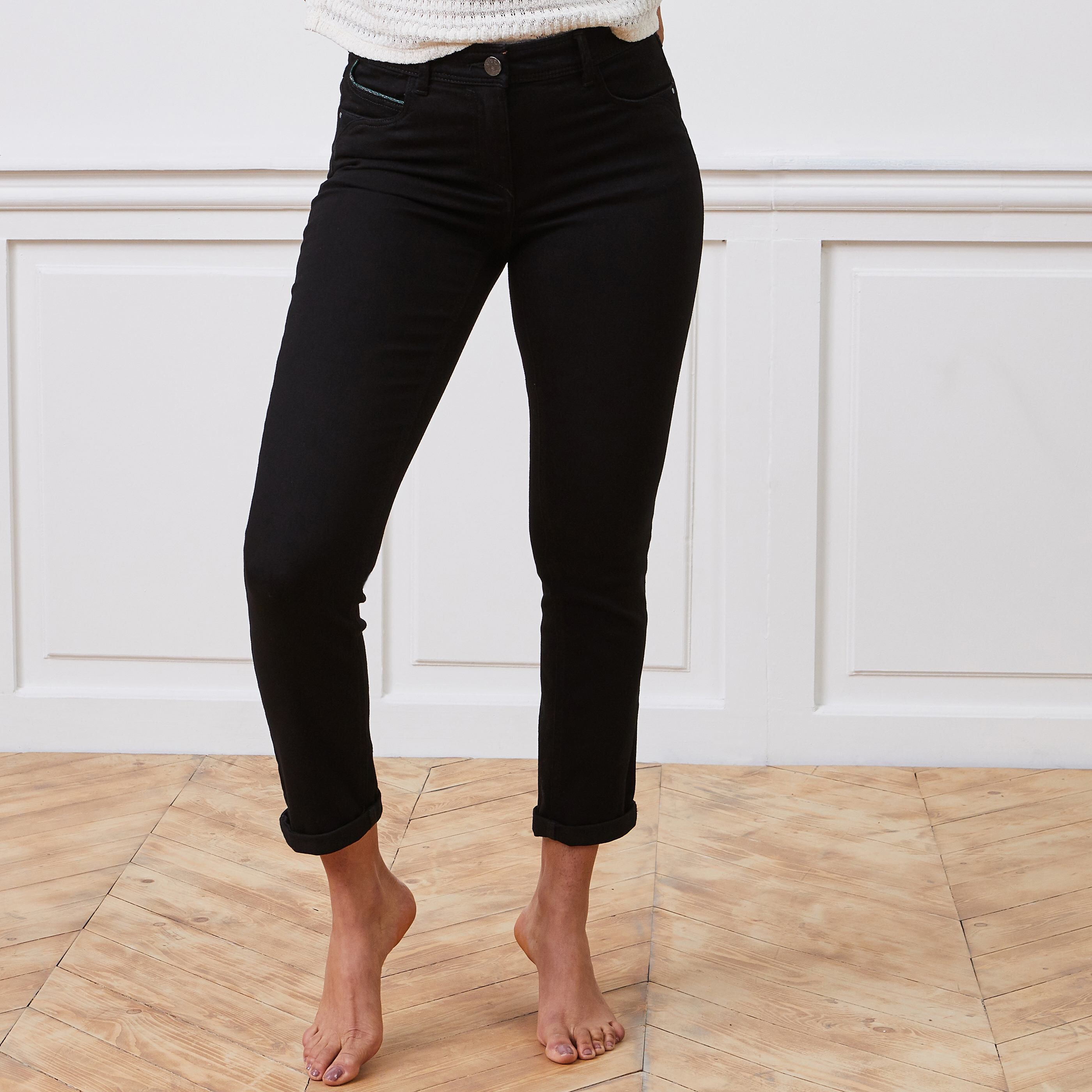 Jean slim raccourci TOKYO femme - BLACK